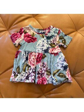 Posh Peanut Monroe Bamboo Peplum Top‎ 3-6 Months